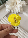 Conjunto Flamenco de Flores – Pendientes y Peineta - FELIZ SHOPPING 