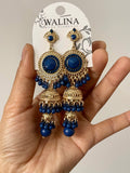 Pendientes largos con flecos y cuentas-Estilo flamenca pen1199