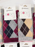 Calcetines de mujer con diseño de rombos - pack 12 pares