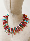 Collar coral de resina