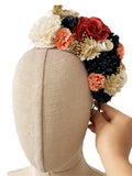 Corona de Flores Flamenca Hecha a Mano con Flores de Tela TK-26-f17