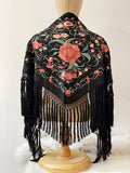 LA1-MOD12 MANTONCILLO SOLEDAD NEGRO CON QUISQUILLA MANT7999