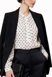 Blusa de gasa con lunares elegantes 815-6
