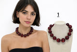 Collar vintage de cuentas grandes-Diseño moderno-Realza el cuello-Ideal para diario y eventos