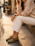 Bailarina de mujer estilo vintage con tachuelas -Zapato plano tipo Mary Jane