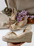 Sandalias de Cuña Mujer Estilo Esparto 5A014