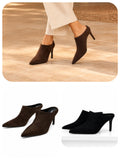 Mules de tacón fino con punta afilada -Elegantes y estilizados 3299