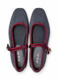 Bailarinas Mary Jane para Mujer -Punta Cuadrada -Suaves y Cómodas -Correa con Hebilla YR8895