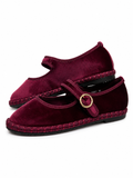 Zapatos Mary Jane de Terciopelo-Elegancia Vintage y Máxima Comodidad N5801