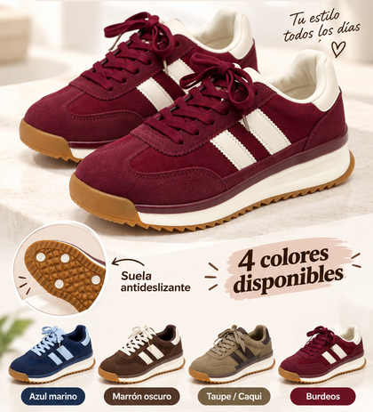 Zapatillas casuales de plataforma para mujer, cómodas, modernas y antideslizantes CC217