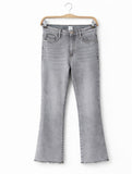 Jeans cropped de tiro alto y pierna acampanada-Varios colores 3873