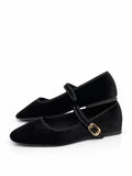 Bailarinas Mary Jane para Mujer -Punta Cuadrada -Suaves y Cómodas -Correa con Hebilla YR8895