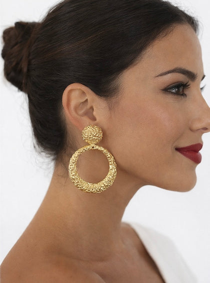 Pendiente dorado Largo 6cm pen699