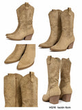 Botas cowboy para mujer de punta afilada con tacón