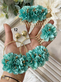 Conjunto Flamenco de Flores – Pendientes y Peineta - FELIZ SHOPPING 