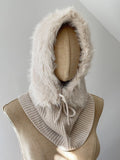 Pasamontañas de Punto para Mujer con Pelo Suave-Gorro y Cuello 2 en 1 -Cálido y Cómodo para Invierno go1499