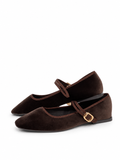 Bailarinas Mary Jane para Mujer -Punta Cuadrada -Suaves y Cómodas -Correa con Hebilla YR8895