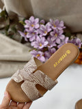 Sandalias Planas Mujer Diseño H con Textura MT16
