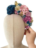 Corona de Flores Flamenca Hecha a Mano con Flores de Tela TK-26-f17