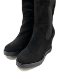 OFERTA Botas Altas de Mujer con Cuña · Material Tipo Gamuza · Estiliza y Alarga la Pierna  A51-ne