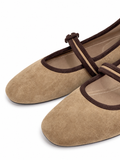 Bailarinas Mary Jane de Mujer – Zapatos Planos con Hebilla y Diseño Bicolor YR908