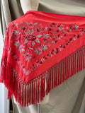 LD MANTON BORDADO PARA FLAMENCO ROJO
