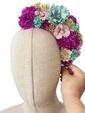 Corona de Flores Flamenca Hecha a Mano con Flores de Tela TK-26-f17