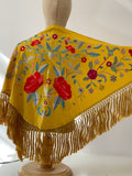 L01-270032 MANTONCILLO BORDADO FLAMENCO MOSTAZA