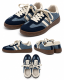 Zapatillas Casual Retro Combinadas de Mujer -Efecto Ante -Suela de Goma CC268