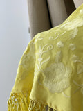 LM2-270049 MANRONCILLO BORDADO MEDIANA PARA ADULTOS Y NIÑAS  AMARILLO