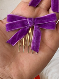 Broche Peine para el Cabello con Lazo de Terciopelo (Varios Colores) Tk-26-bro399