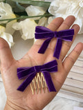 Broche Peine para el Cabello con Lazo de Terciopelo (Varios Colores) Tk-26-bro399