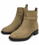 Botines de Mujer con Hebilla y Cremallera Lateral – Tacón Bajo, Cómodos y Elegantes 12353