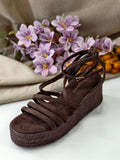 Sandalias Mujer de Plataforma Espadrilles con Suela de Yute 6016 - FELIZ SHOPPING 