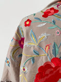 L01-270032 MANTONCILLO BORDADO FLAMENCO KHAKI