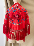 LB MANTONCILLO BORDADO ROJO  MANT7999
