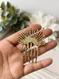 BROCHE Y PEINETA FLAMENCO DORADO BRO599