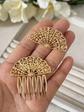 broche peineta abanico dorado bro399 - FELIZ SHOPPING 