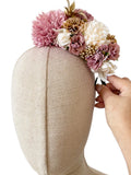 Corona de Flore Flamenca para nina Hecha a Mano con Flores de Tela TK-26-f14 - FELIZ SHOPPING 