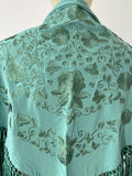 L01-270021 MANTON BORDADO FLRCO CORTO VERDE AGUA - FELIZ SHOPPING 