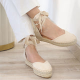 Esparto planas con cintas -Cómodas y versátiles para verano 9018 6018