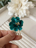 Conjunto Flamenco de Flores – Pendientes y Peineta - FELIZ SHOPPING 
