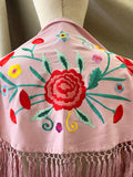 MANTON FLAMENCO BORDADO MEDIANA PARA ADULTOS Y NIÑAS - 270060 ROSA