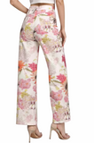 🌸 Pantalones de Pierna Ancha con Estampado Floral y Tiro Alto AQ1713
