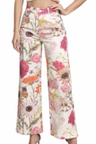 🌸 Pantalones de Pierna Ancha con Estampado Floral y Tiro Alto AQ1713