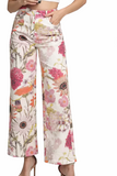 🌸 Pantalones de Pierna Ancha con Estampado Floral y Tiro Alto AQ1713