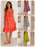 Vestido de tirantes estampado – Talla única v307