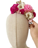 Corona de Flore Flamenca para nina Hecha a Mano con Flores de Tela TK-26-f14 - FELIZ SHOPPING 