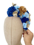 Corona de Flores Flamenca Hecha a Mano con Flores de Tela TK-26-f17