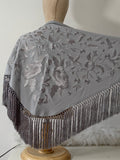 L01-270034 MANTONCILLO BORDADO  GRIS MANT6999 - FELIZ SHOPPING 